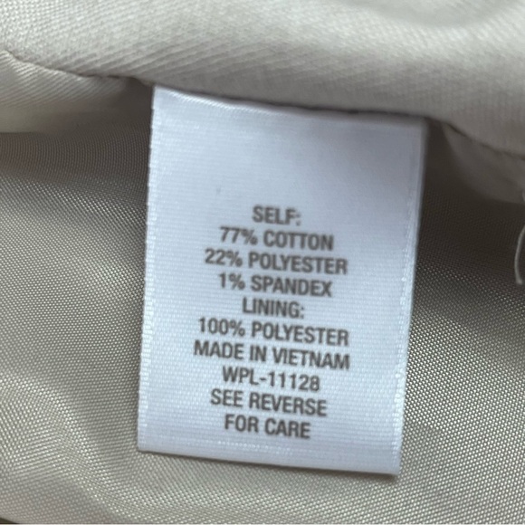 Roz & Ali Womens Open Front Jacket Lined Natural Beige Stretch 3X - Picture 9 of 9